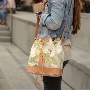 Emmett Malouf Bucket Bag w/ Artichoke Bloom